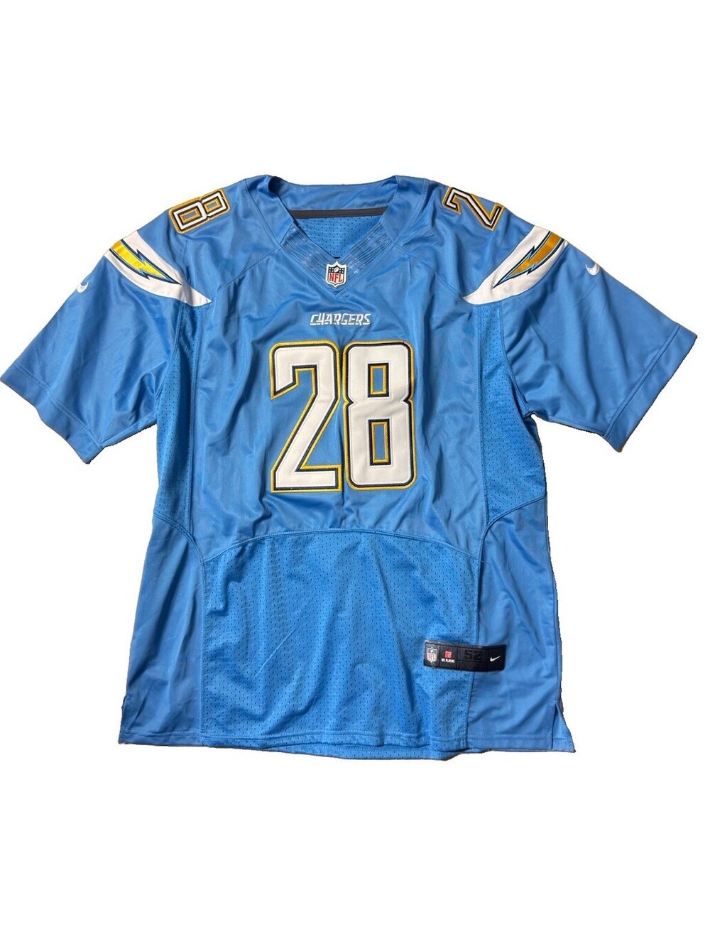 Nike Melvin Gordon #28 Los Angeles Chargers On Field Jersey Men’s Size 52 Blue